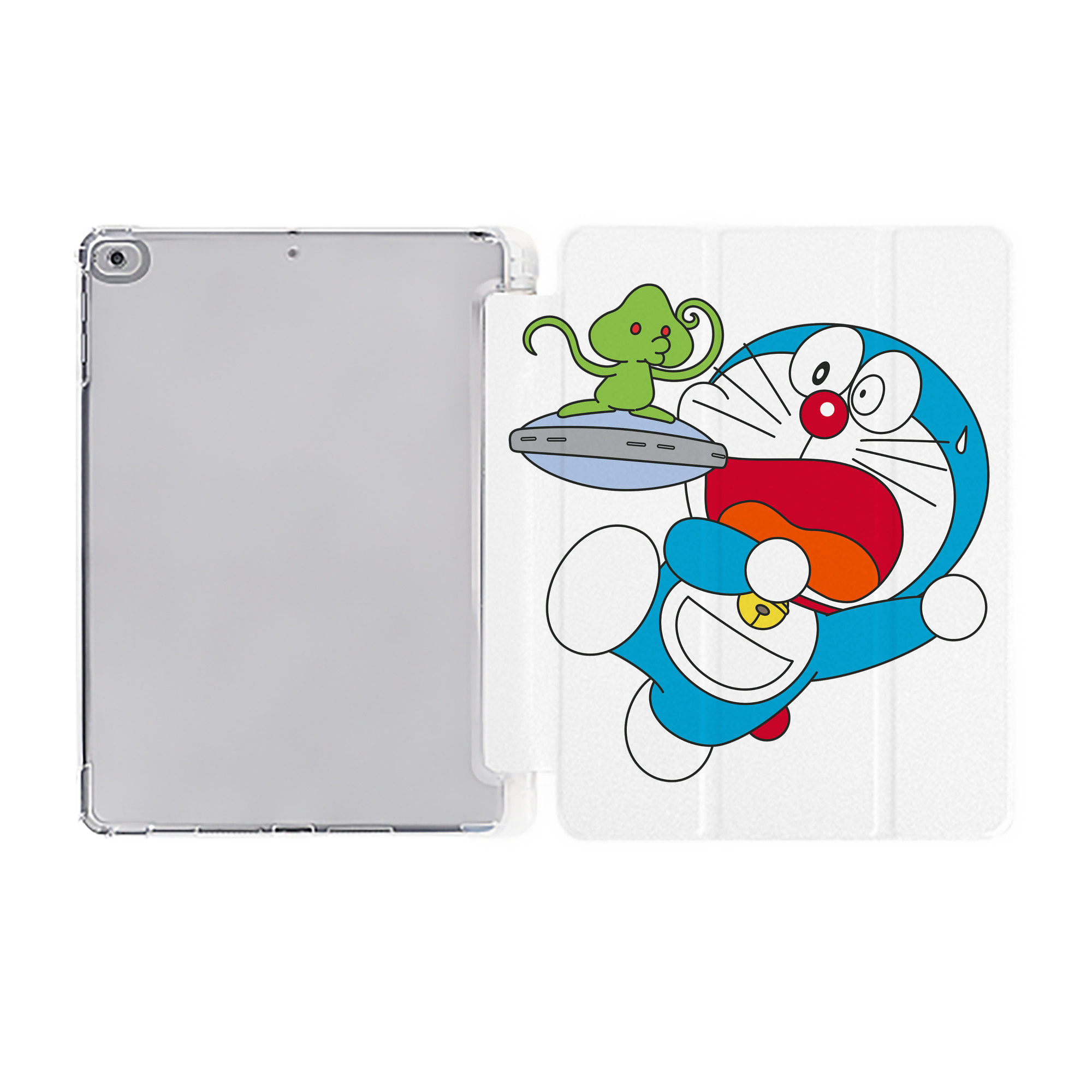 （画像用） ドラえもん Doraemon IPad ケース ペン収納付き 三つ折りスタンド PUレザー×シリコン 対応機種9.5/10.5/10.9インチ